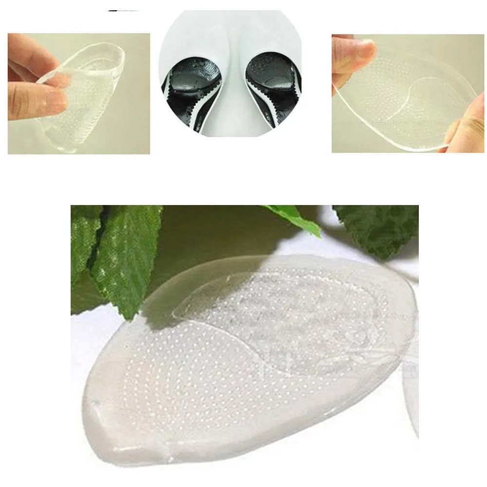 2 Pair Gel Silicone Foot Half Sole Insoles Shoes Care Cushion Pad Insole Comfy