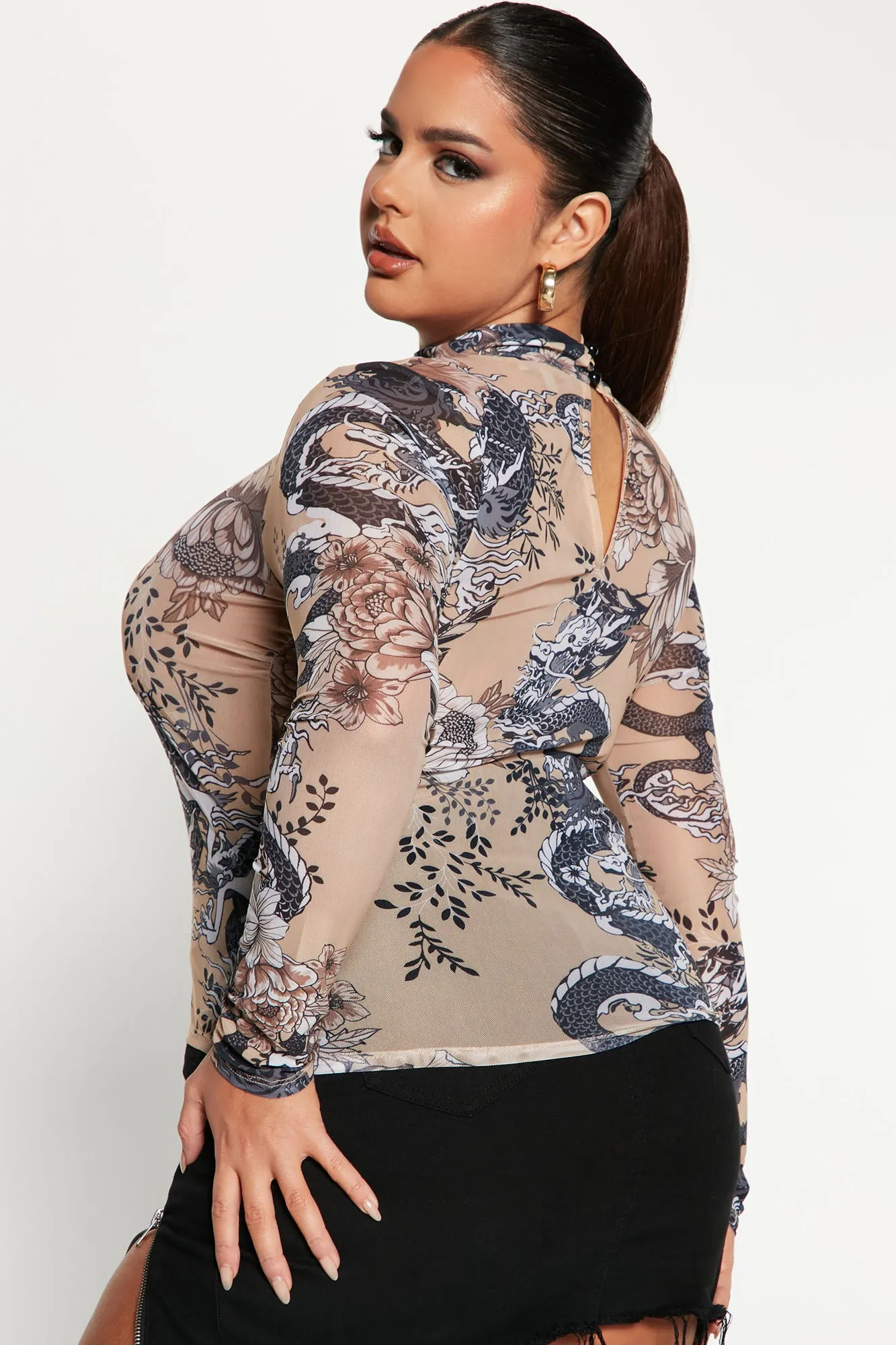 Always Slaying Mesh Top - Nude