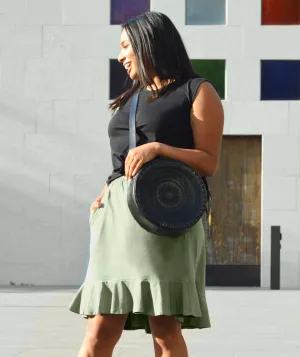 AURORA trumpet skirt in Thyme