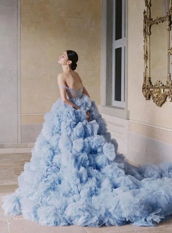 Baby Blue Tulle Gown