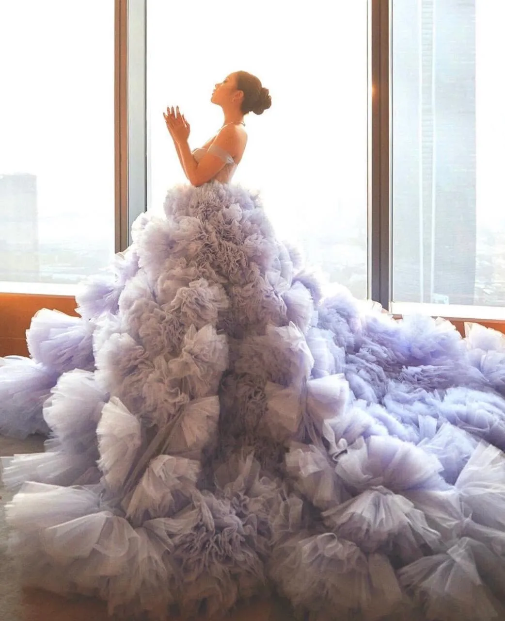 Baby Blue Tulle Gown