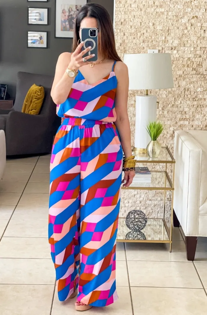 Bold Geo Print Cami Top