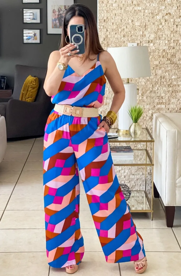 Bold Geo Print Cami Top