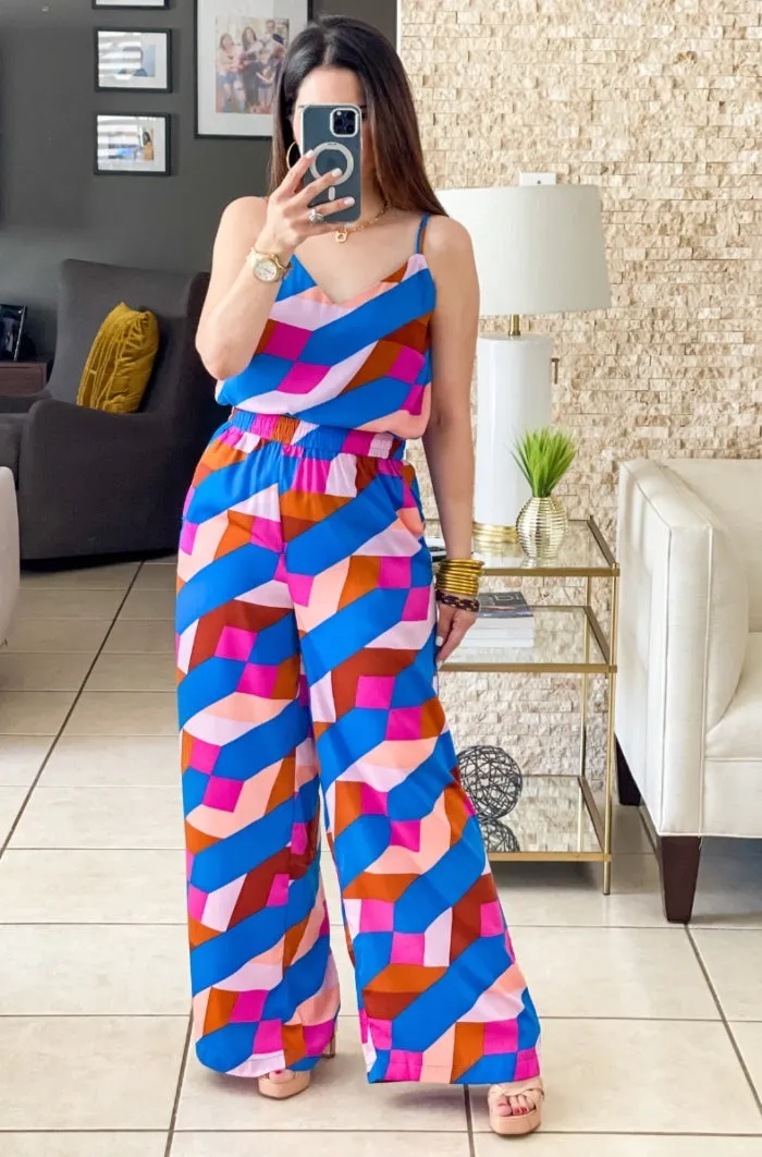 Bold Geo Print Cami Top