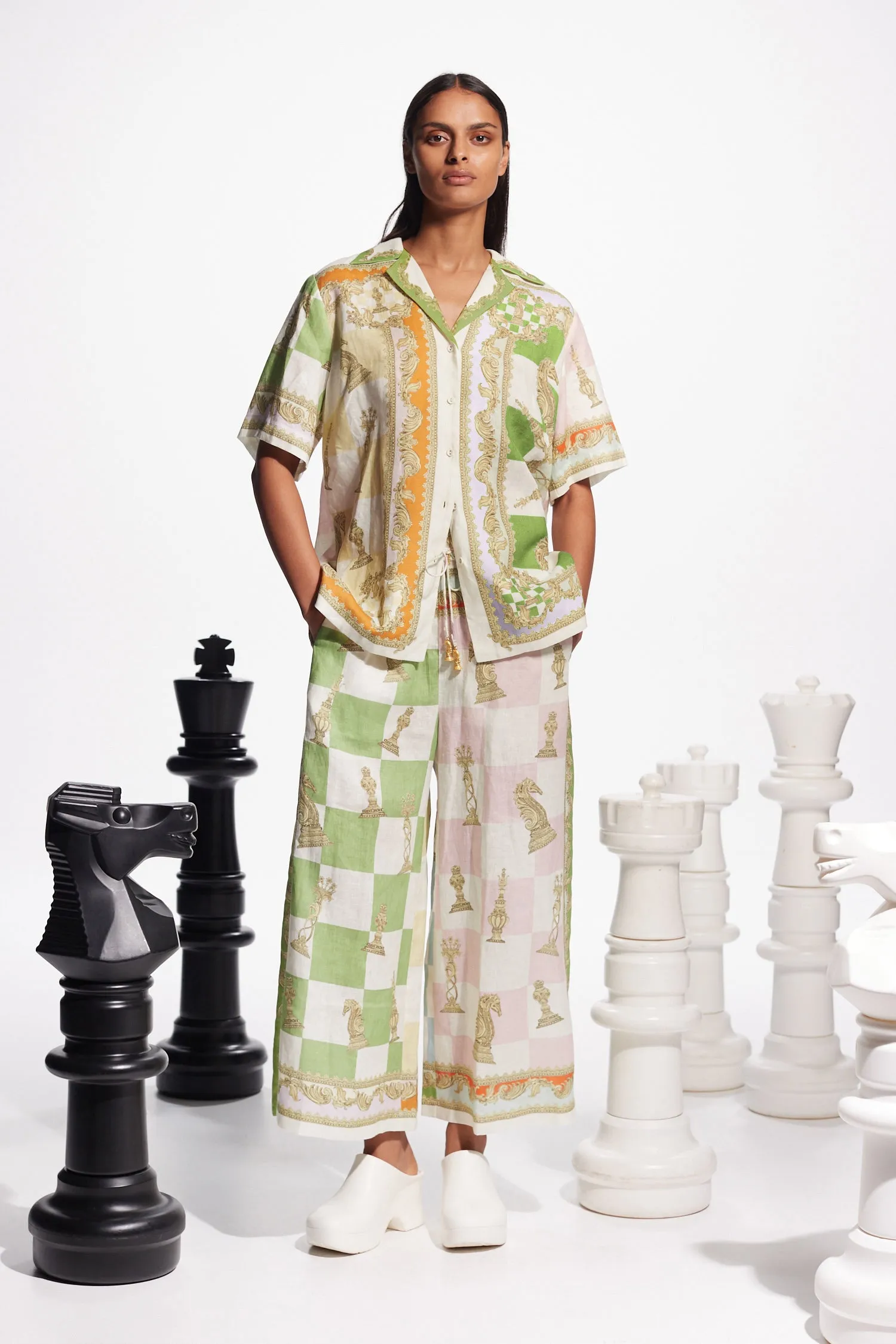 Checkmate Linen Shirt Multi
