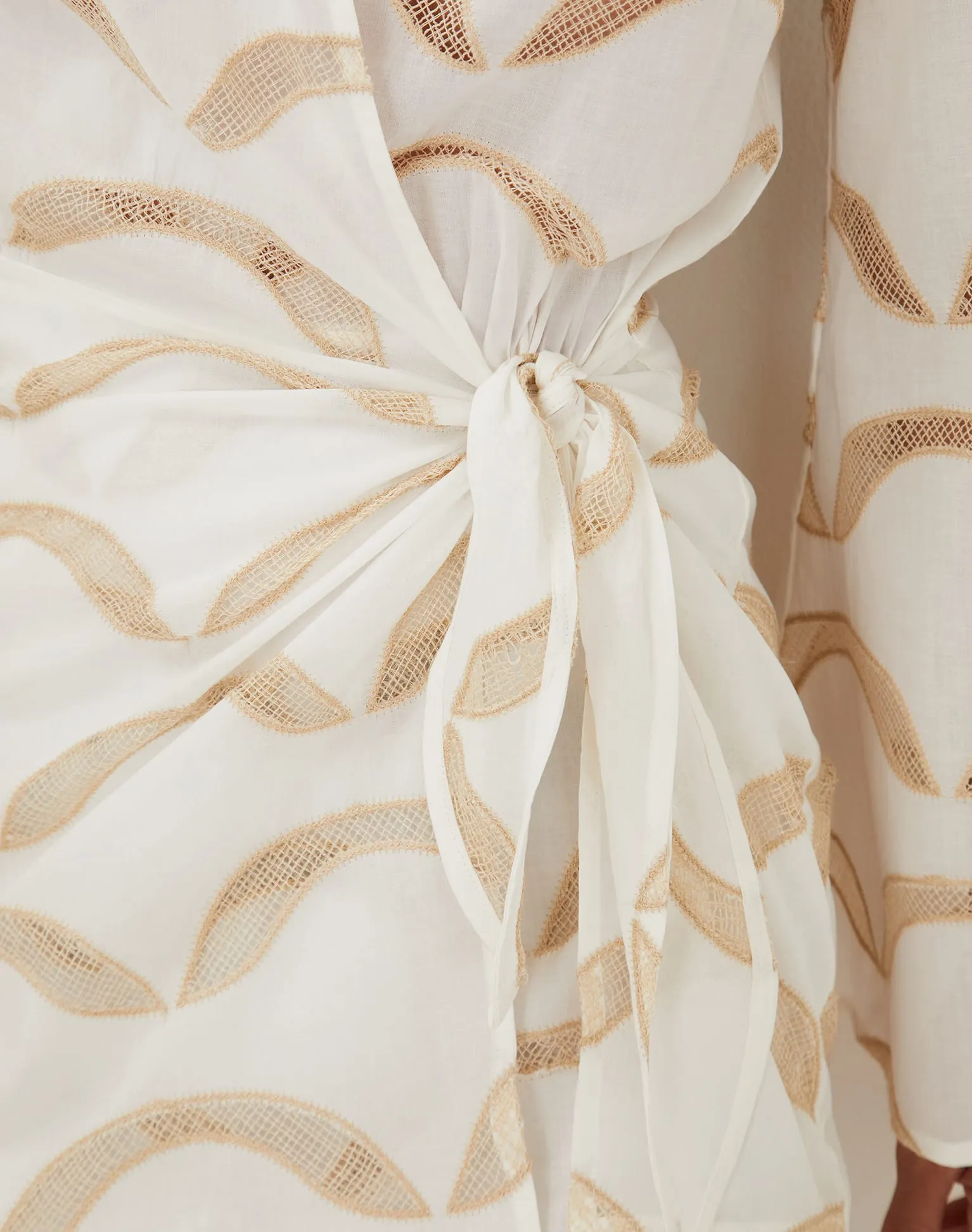 Eyelet Mea Short Dress - Off White