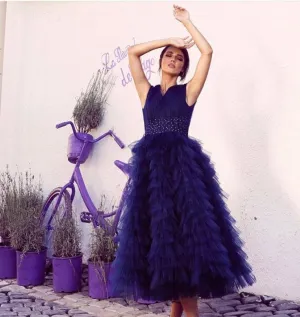 Indigo deep blue dress