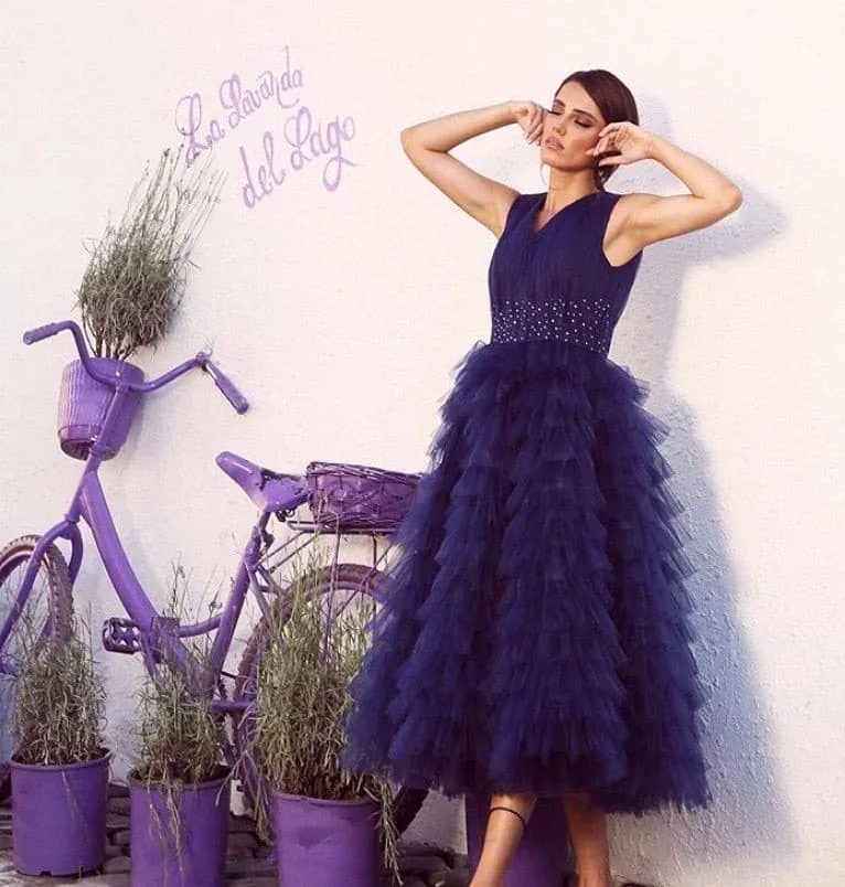 Indigo deep blue dress
