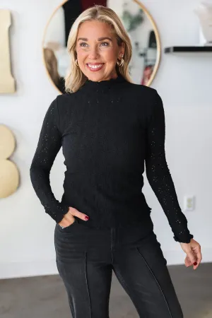 Lettuce Trim Top - Black