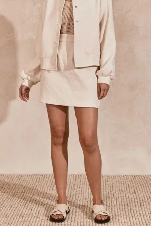 Lorina Mini Skirt Natural