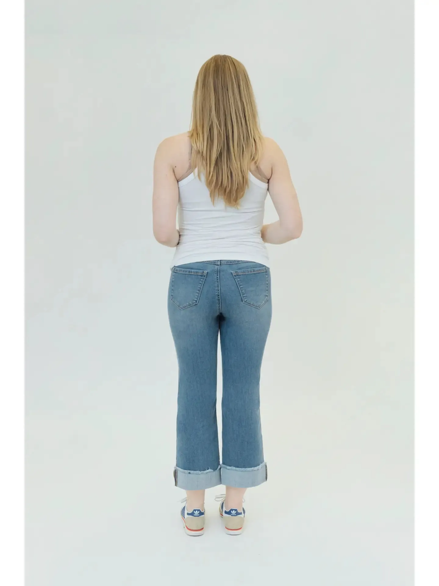 Maternity 26" Cuffed Demi-Boot Jean w/ Bellyband