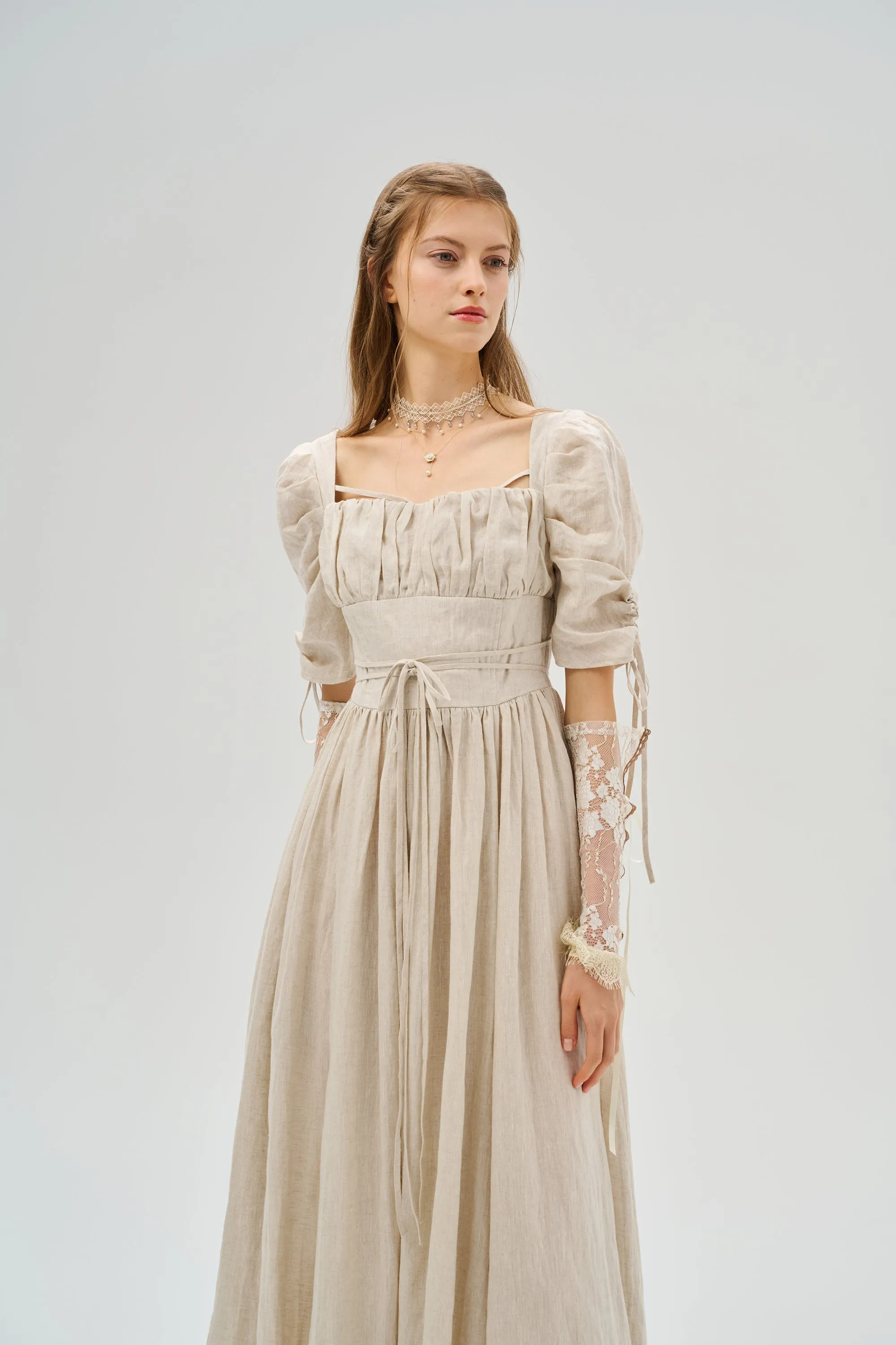 Monette 27 | Corset Linen Dress