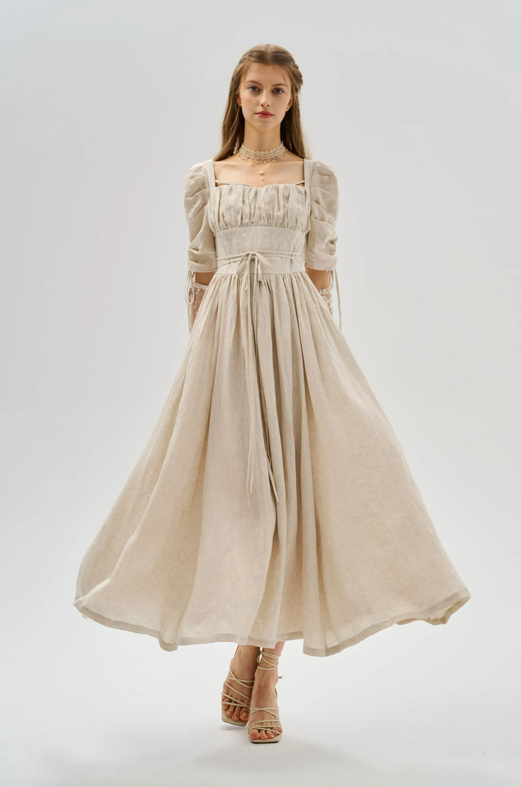 Monette 27 | Corset Linen Dress