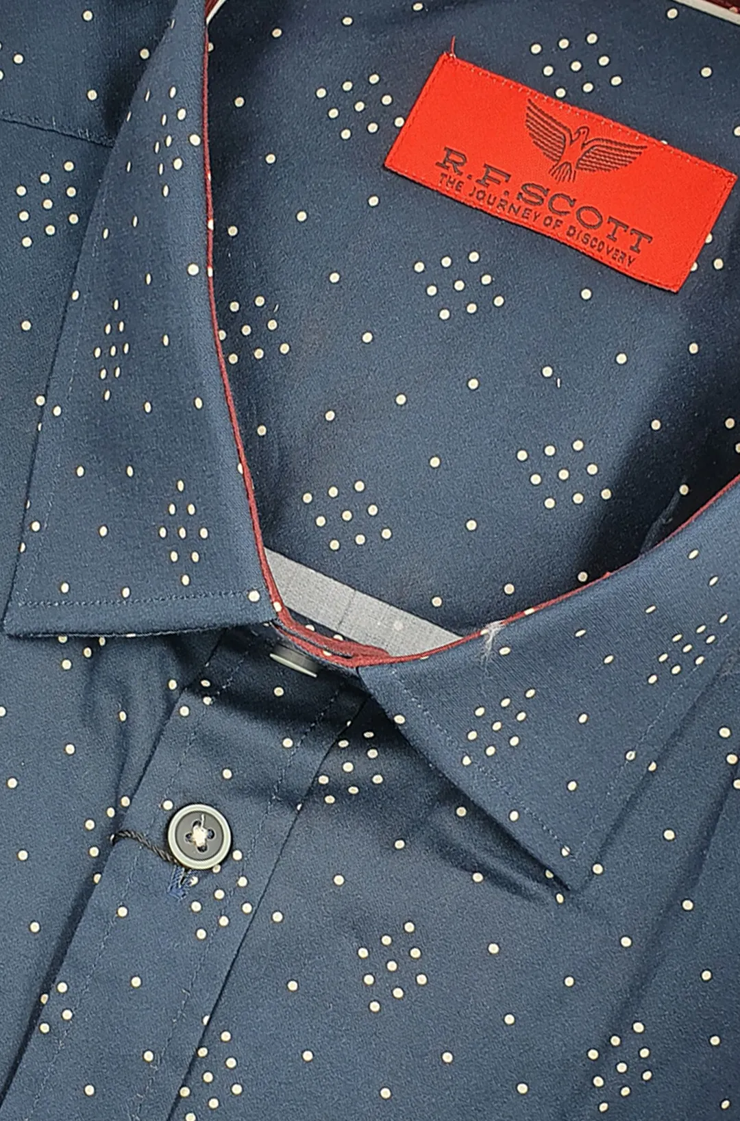 R.F. Scott Fielding Long Sleeve Shirt - Geo Diamonds - Ink