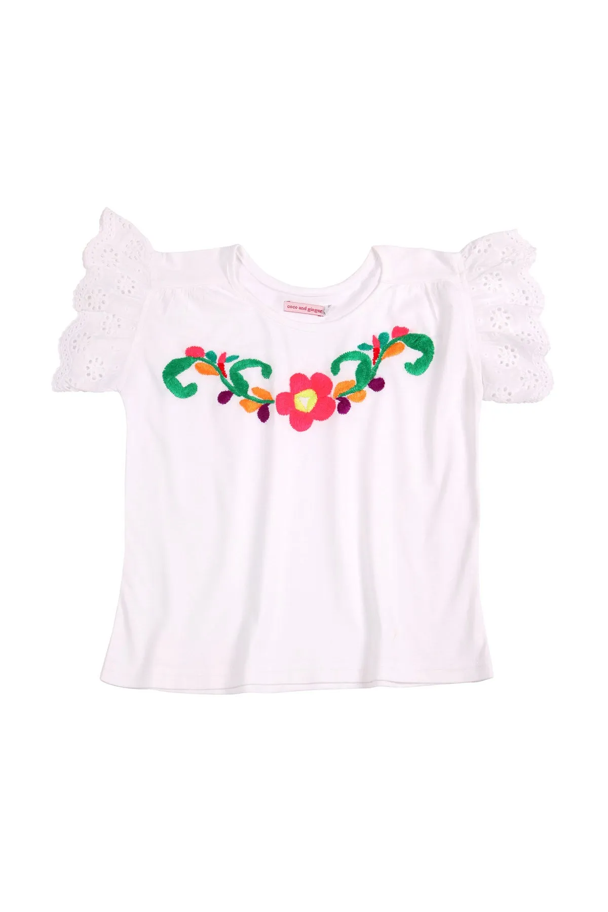 T-Shirt  White with Hand Stitch