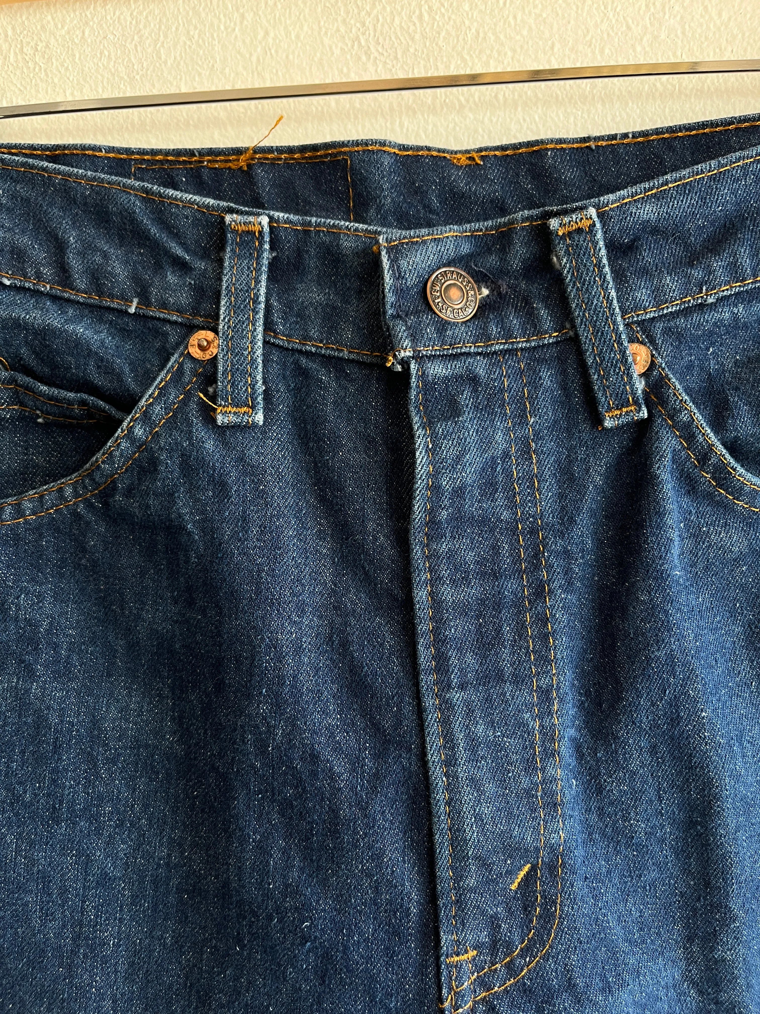 Vintage 1980s Dark-Wash Levis 517 Denim Jeans