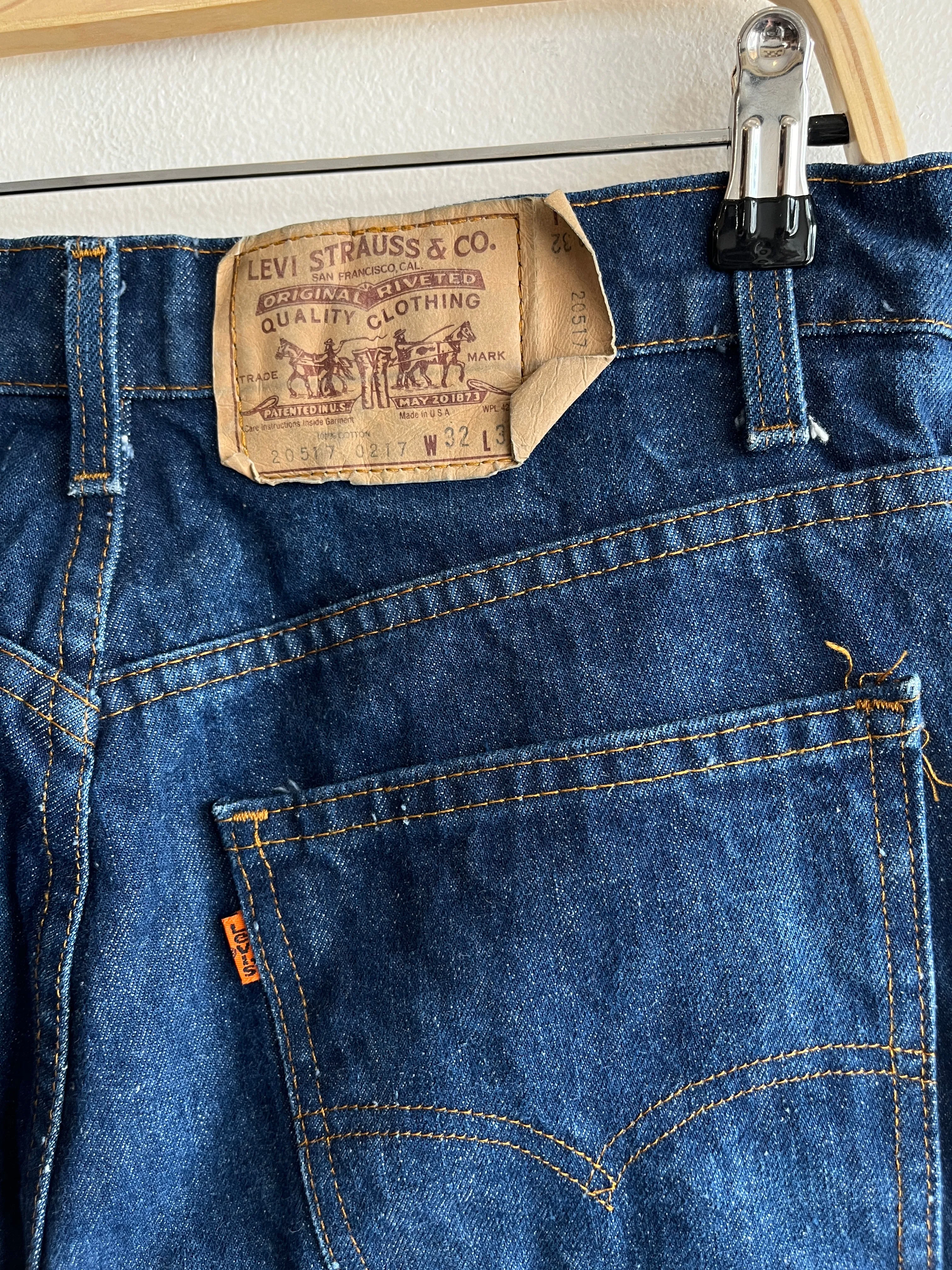 Vintage 1980s Dark-Wash Levis 517 Denim Jeans