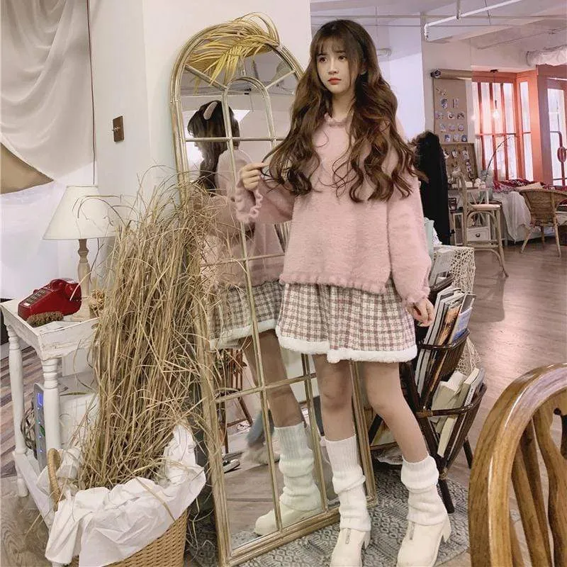 Vintage A-line Plaid Skirt