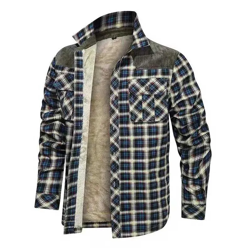 West Louis Designer Winter Fleece Lumberjack Plaid Shirt