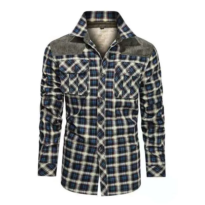 West Louis Designer Winter Fleece Lumberjack Plaid Shirt