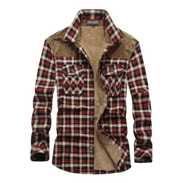 West Louis Designer Winter Fleece Lumberjack Plaid Shirt