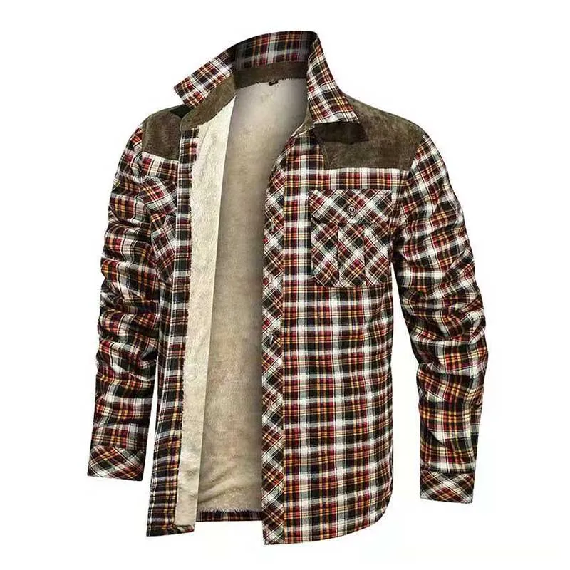 West Louis Designer Winter Fleece Lumberjack Plaid Shirt